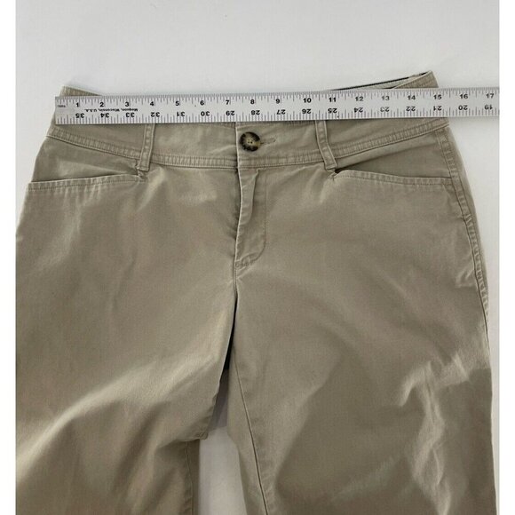 Eddie Bauer Crop Chino Beige Blakely Fit Low Rise Straight Pants See Measuremen - Picture 8 of 10